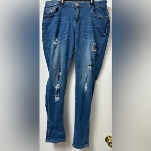 Traffic Vintage Distressed Denim Boyfriend Jeans